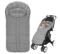 Chanceliere Bebe Poussette, Longue Chancelière Universelle Pour Poussettes, 97 × 44cm Convient Pour Poussette Landau Siège Autos e Con Capuche Et Fermeture Éclair (Gris)