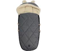 Chancelière capuche souris en laine gris anthracite (6-36 mois)