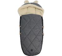 Chancelière capuche souris en laine gris anthracite (6-36 mois)