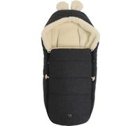 Chancelière capuche souris en laine gris foncé (0-12 mois)