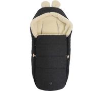 Chancelière capuche souris en laine gris foncé (0-12 mois)
