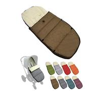 Chancelière d'hiver - Compatible avec les modèles de poussettes Bugaboo - Coussin d'assise réglable en laine d'agneau - Marron
