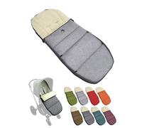Chancelière d'hiver - Compatible avec les modèles de poussettes Bugaboo - Coussin d'assise réglable en laine d'agneau (gris clair)
