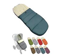 Chancelière d'hiver - Compatible avec les modèles de poussettes Bugaboo - Coussin d'assise réglable en laine d'agneau - Turquoise