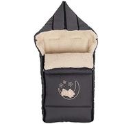 Chancelière d'hiver en laine d'agneau - Chancelière pour bébé - 40 x 90 cm - Anthracite