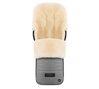 Chancelière en peau de mouton FLIMS de WERNER CHRIST BABY - Pour poussette ou landau, en fourrure médicale, universelle (Bugaboo, Cybex, Joolz, etc.), en gris