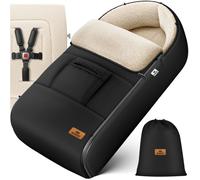 Chancelière pour bébé - KIDIZ - 95x50 cm - Noir - Imperméable - Universelle - Harnais à 5 points - Ouverture complète