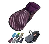 Chancelière pour coque bébé [chancelière d'hiver] pour siège auto enfant compatible avec les nacelles Maxi Cosi groupe 0+, en polaire thermique réglable, étoiles bordeaux)