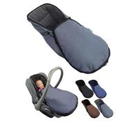 Chancelière pour coque bébé [chancelière d'hiver] pour siège auto enfant compatible avec les nacelles Maxi Cosi groupe 0+, en polaire thermique réglable, gris foncé