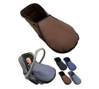 Chancelière pour coque bébé [chancelière d'hiver] pour siège auto enfant compatible avec les nacelles Maxi Cosi groupe 0+, en polaire thermique réglable, marron