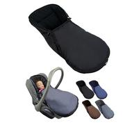 Chancelière pour coque bébé [chancelière d'hiver] pour siège auto enfant compatible avec les nacelles Maxi Cosi groupe 0+, en polaire thermique réglable, noire