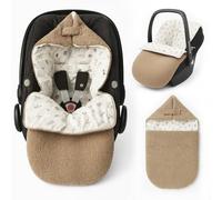Chancelière pour coque bébé toute l'année, printemps, automne, boucle, couverture de transition, coque bébé, poussette universelle, ceinture 3 points et 5 points, beige