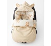 Chancelière pour coque bébé toute l'année Printemps Automne Chancelière chaude Transition Siège bébé Poussette universelle Harnais 3 points et 5 points Crème