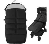 Chancelière pour Poussette, chancelière imperméable pour Poussette avec Doublure Polaire Chaude, Couverture Universelle pour, Housse de d'hiver pour l'extérieur (Noir)