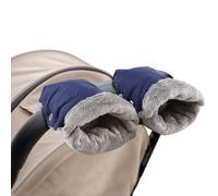 Chancelière pour poussette, coupe-vent, anti-gel, chauffe-mains pour landau, gants chauds pour poussette, gants de poussette (bleu marine)