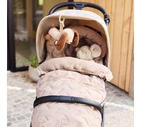 Jollein Nid d'Ange Embossed – Milky Coffee – Doublure polaire, Ouverture complète, Lavable 30 °C