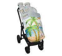 Chancelière universelle avec couvre-pieds en polaire, amovible avec fermeture éclair. Lavable en machine. (Beach)