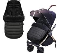 Chancelière universelle imperméable et coupe-vent avec doublure polaire pour poussette, landau, noir