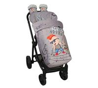 Chancelière universelle pour bébé avec couvre-pieds en polaire + gants en cadeau. Démontable avec fermetures éclair. Lavable en machine (Punkie)