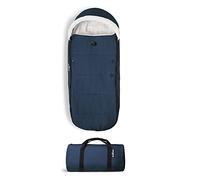 Chancelière YOYO, Bleu marine - Doublure Sherpa et capuche en polaire avec cordon d’ajustement pour garder bébé bien au chaud - Sac de transport inclus - Lavable en machine