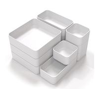 CHANCETSUI Ensemble de 11 organiseurs de tiroir empilables de plusieurs tailles pour ranger le maquillage, la papeterie, les ustensiles dans la commode de salle de bain, le bureau et la cuisine