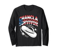 Chancla Survivor Funny Porto Rico Latinx Family Humour Manche Longue