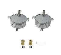 CHANCS 2PCS Moteur de plateau tournant TYC-50 220V 2.5-3RPM Moteur synchrone avec alésage de 7 mm Arbre flexible Connecteur d'accouplement flexible Plateau tournant