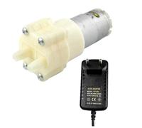CHANCS 385 Diaphragm Self-priming Pump DC 6V-12V Motor Shock Absorption Water Pumps with EU Power Supply Input 100V-240V Output DC 12V for Daily Water Cycle of Fish Tank and Home Appliances