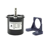 CHANCS 60KTYZ Motoréducteur synchrone AC 220-240V 80r/min Contrôle CW/CCW 18W avec motoréducteur Support de montage Support de siège fixe