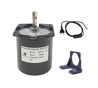 CHANCS 68KTYZ 50RPM 220V Moteur synchrone à aimant permanent avec support fixe et cordon d'interrupteur
