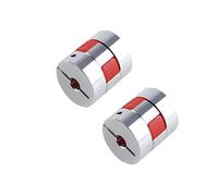 CHANCS D20 L25 Plum Model Motor Shaft Coupling Flexiable Aluminium Inner Diameter 5mm to 5mm for 3D Printer DIY Encoder CNC Router Machine 2PCS