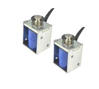 CHANCS DC 6-12V Micro Electro-aimant Solénoïde Push Pull Mini Solénoïde Actionneur Linéaire Aimant Valve Course 3mm Cadre Ouvert Electro-aimant Solénoïde Linéaire 2PCS