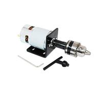 CHANCS Mini 775 DC Motor 12V/24V Electric Motor with B10 Spindle and Seat Mounting Bracket Mini Table Saw for Cutting/Polishing