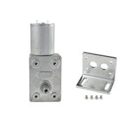 CHANCS Mini Moteur à vis sans fin 370WG 24V DC 12RPM Moteur réducteur à couple élevé support de montage en acier au carbone