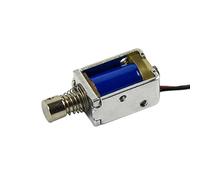 CHANCS Mini Solenoïde push-pull 9 V DC, course de 4 mm, électroaimant à ressort à cadre ouvert pour projets de bricolage