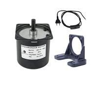 CHANCS Moteur à engrenages synchrone 60KTYZ 220V AC 10r/min moteur de réduction d'arbre excentrique montage universel et cordon de prise de commutateur ue/royaume-uni