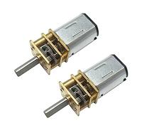 Chancs n20 petit moteur à courant continu 6V 50rpm arbre longueur 10mm moteur à engrenage avec moteur de boîte de vitesses en métal pour bricolage RC jouets 2PCS