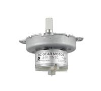 CHANCS Slow Speed Motor Synchronous Motor DC 12V JS-50 15RPM Arbre en D CW/CCW Electric Motor Metal Outer Reduction Box Torque 6Kg.cm