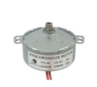 CHANCS TYC-50 Moteur synchrone 12 V AC 5-6 tr/min Arbre affleurant 5,5 mm CW 4 W Moteur de ventilateur