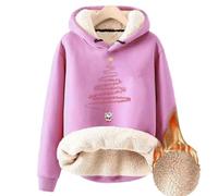 Chandail à capuche surdimensionné en polaire pelucheuse pour femme, sweat à capuche confortable et chaud avec fermeture éclair quart de cercle (rose #2, taille M)