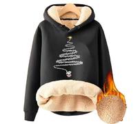 Chandail à capuche surdimensionné en polaire pelucheuse pour femme, sweat à capuche confortable et chaud avec fermeture éclair quart de cercle (noir #2, XXL)