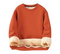 Chandail chaud et mignon pour femme avec doublure en polaire pour temps froid, tenues thermiques solides, tendance, lourds, isolés, esthétiques, Backwoods Anime Y2K, entraînement fin pour femme, hiver