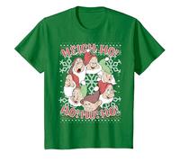 Chandail de Noël Disney Blanche-Neige All Dwarfs Ugly T-Shirt, Enfant, Vert Kelly, 4 ans