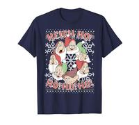 Chandail de Noël Disney Blanche-Neige All Dwarfs Ugly T-Shirt, Homme, Bleu Marine, 5XL