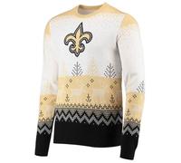 Chandail de Noël - NFL - New Orleans Saints - 100% coton - Blanc - Pour homme L