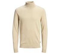 Jack & Jones Emil Knit Roll Neck Detail Melange Sweater Beige XL Homme