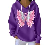 Chandail long ample pour femme Kind Mind Wear Tee-shirt In We Wear Sweat-shirt à capuche pour femme, violet foncé, S