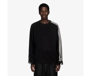 Chandail Y-3 Knitted 3 Stripes Fringy Sweater UNISEX Black L