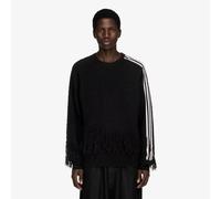 Chandail Y-3 Knitted 3 Stripes Fringy Sweater UNISEX Black XL