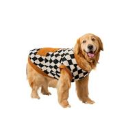 Chandails d'automne et d'hiver pour grands chiens, gilet chaud en polaire pour chien, sweat à capuche pour animal de compagnie, costume de Golden Retriever pour grand chien (gomme noire et blanche,